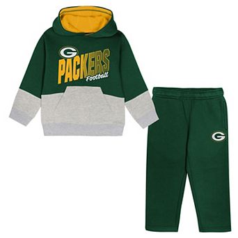 Toddler Outerstuff Green Green Bay Packers Lineman Fleece Hoodie & Pants Set