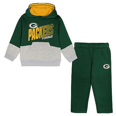 Toddler Outerstuff Green Green Bay Packers Lineman Fleece Hoodie & Pants Set