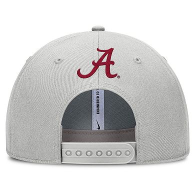 Men's Nike Gray Alabama Crimson Tide 2025 Sideline Dust Pinched Rise Adjustable Hat