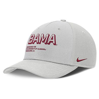 Men's Nike Gray Alabama Crimson Tide 2025 Sideline Dust Pinched Rise Adjustable Hat