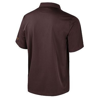 Men's Colosseum Brown Wyoming Cowboys Strike Bowling Button-Up Shirt
