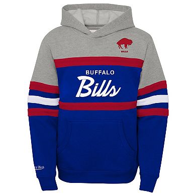 Youth Mitchell & Ness Royal Buffalo Bills Throwback Head Coach Pullover Hoodie