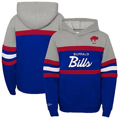 Youth Mitchell & Ness Royal Buffalo Bills Throwback Head Coach Pullover Hoodie