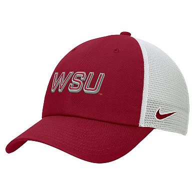 Men's Nike Crimson Washington State Cougars On-Field Club Adjustable Trucker Hat