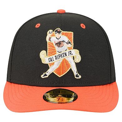 Men's New Era Cal Ripken Jr. Black Baltimore Orioles 59FIFTY Fitted Hat