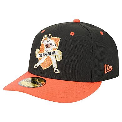 Men's New Era Cal Ripken Jr. Black Baltimore Orioles 59FIFTY Fitted Hat