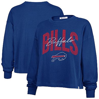 Women's '47 Royal Buffalo Bills Plus Size Muse Sydney Long Sleeve T-Shirt