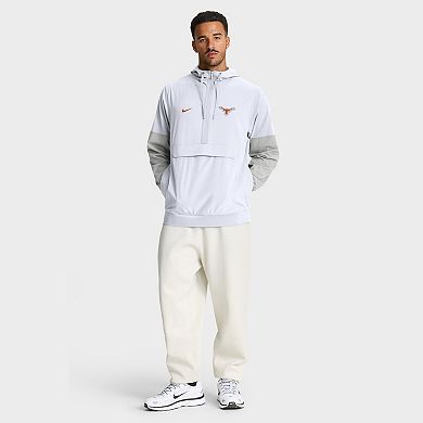 Men's Nike White Texas Longhorns Anorak Half-Zip Hoodie Jacket