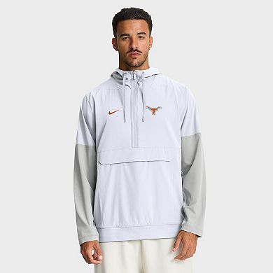 Men's Nike White Texas Longhorns Anorak Half-Zip Hoodie Jacket