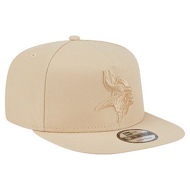 Men's New Era Light Beige Minnesota Vikings Color Pack A-Frame 9FIFTY Snapback Hat