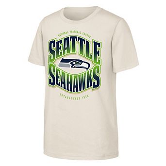 Youth Outerstuff Cream Seattle Seahawks Huddle T-Shirt