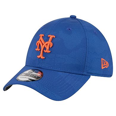 Men's New Era Royal New York Mets Tonal Camo 39THIRTY Flex Hat