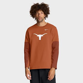 Men's Nike Texas Orange Texas Longhorns 2025 Sideline Coach Performance Long Sleeve T-Shirt