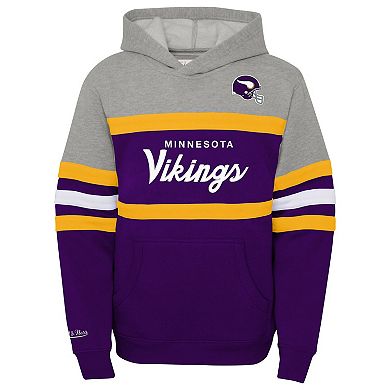Youth Mitchell & Ness Purple Minnesota Vikings Throwback Head Coach Pullover Hoodie