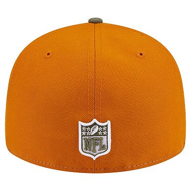 Men's New Era Olive/Brown San Francisco 49ers Two-Tone Color Pack Split Panel 59FIFTY Fitted Hat