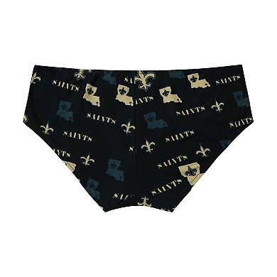 Women's Concepts Sport Black New Orleans Saints Mosaic Allover Print Knit Panty