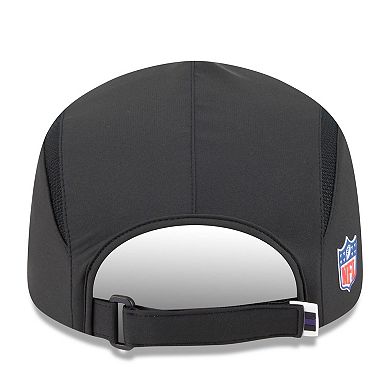 Men's New Era Black Baltimore Ravens 2025 Sideline Runner Adjustable Hat
