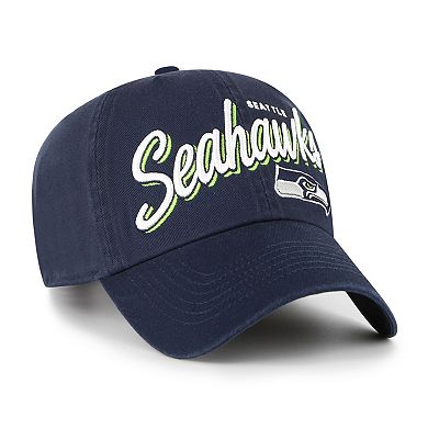 Women's '47 College Navy Seattle Seahawks Ariana Clean Up Adjustable Hat
