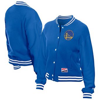 Women's New Era Royal Golden State Warriors Throwback Full-Snap Jacket