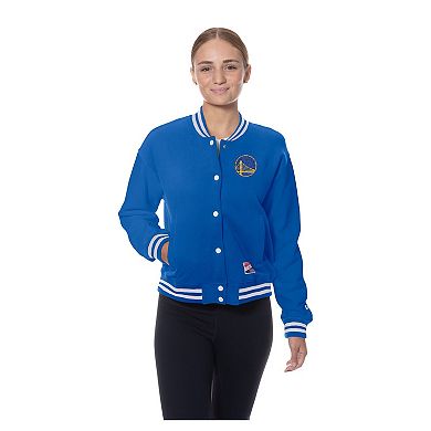 Women's New Era Royal Golden State Warriors Throwback Full-Snap Jacket