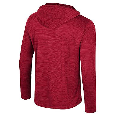 Men's Colosseum Crimson Alabama Crimson Tide Always Sunny Lightweight Quarter-Zip Hoodie