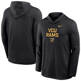 Men's Nike Black VCU Rams Sideline Dri-FIT Lightweight Hooded Top
