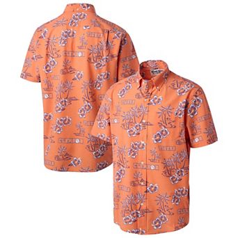 Men's Reyn Spooner Orange Clemson Tigers Kekai Classic Tri-Blend Button-Down Shirt