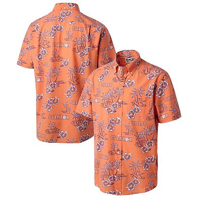 Men's Reyn Spooner Orange Clemson Tigers Kekai Classic Tri-Blend Button-Down Shirt