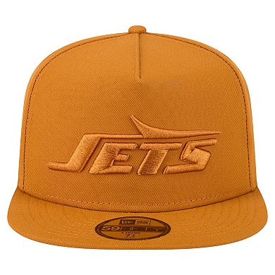 Men's New Era Brown New York Jets Color Pack A-Frame 59FIFTY Fitted Hat