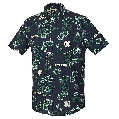 Men's Reyn Spooner Navy Notre Dame Fighting Irish Kekai Classic Tri-Blend Button-Down Shirt