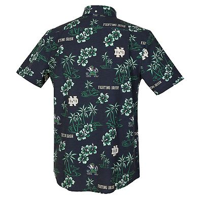Men's Reyn Spooner Navy Notre Dame Fighting Irish Kekai Classic Tri-Blend Button-Down Shirt