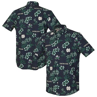 Men's Reyn Spooner Navy Notre Dame Fighting Irish Kekai Classic Tri-Blend Button-Down Shirt