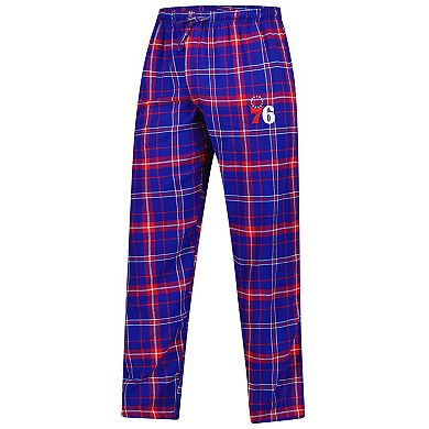 Men's Concepts Sport Royal/Red Philadelphia 76ers Ultimate Plaid Flannel Pants