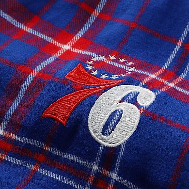 Men's Concepts Sport Royal/Red Philadelphia 76ers Ultimate Plaid Flannel Pants