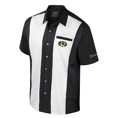 Men's Colosseum Black Missouri Tigers Strike Bowling Button-Up Shirt
