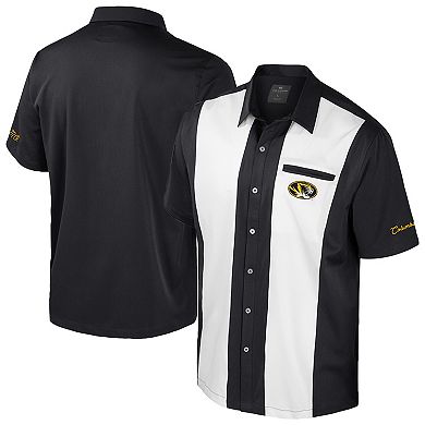Men's Colosseum Black Missouri Tigers Strike Bowling Button-Up Shirt
