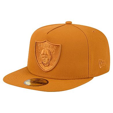 Men's New Era Brown Las Vegas Raiders Color Pack A-Frame 59FIFTY Fitted Hat