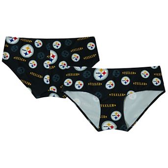 Women's Concepts Sport Black Pittsburgh Steelers Mosaic Allover Print Knit Panty