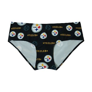 Women's Concepts Sport Black Pittsburgh Steelers Mosaic Allover Print Knit Panty
