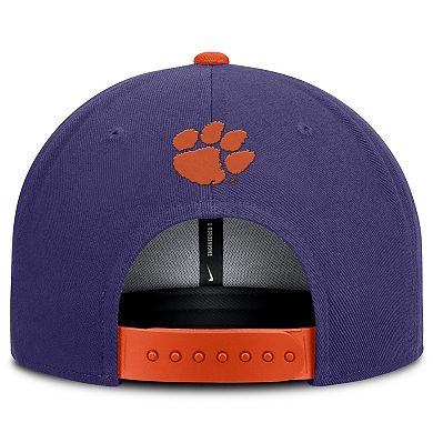 Men's Nike Purple/Orange Clemson Tigers 2025 On-Field Patch Pro Dri-FIT Snapback Hat