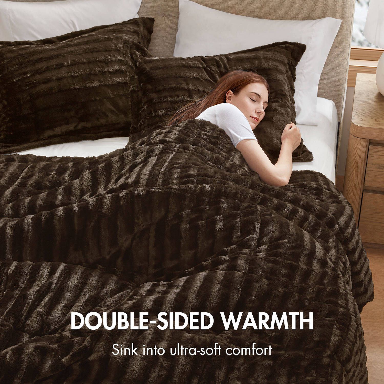 Madison Park Duke Faux Fur Comforter - Thumbnail 3
