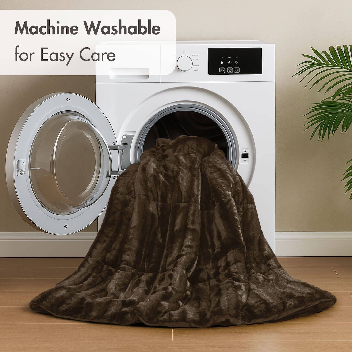 Madison Park Duke Faux Fur Comforter - Thumbnail 4