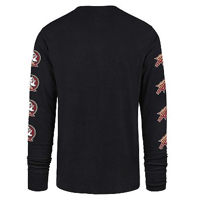 Men's '47 Black Florida State Seminoles Go Big Long Sleeve T-Shirt