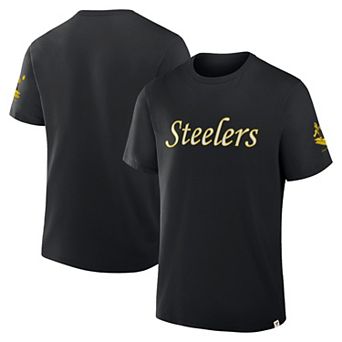 Men's Fanatics Black Pittsburgh Steelers Elevated Classic Legacy T-Shirt