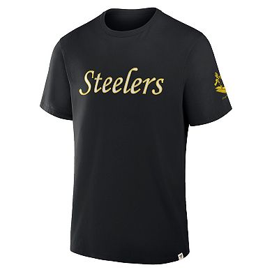 Men's Fanatics Black Pittsburgh Steelers Elevated Classic Legacy T-Shirt