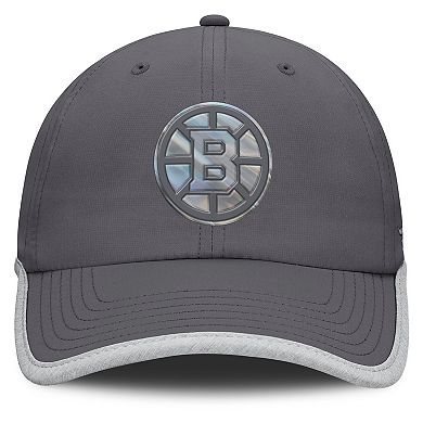 Women's Fanatics Charcoal Boston Bruins Fundamental Reflector Adjustable Hat