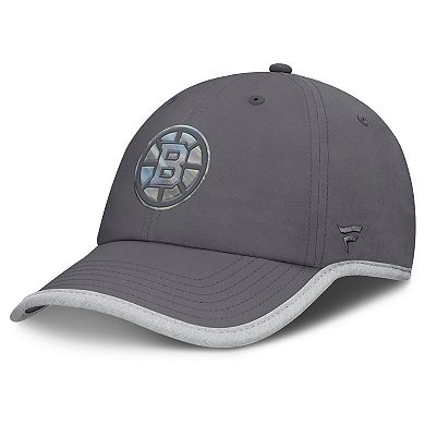 Women's Fanatics Charcoal Boston Bruins Fundamental Reflector Adjustable Hat