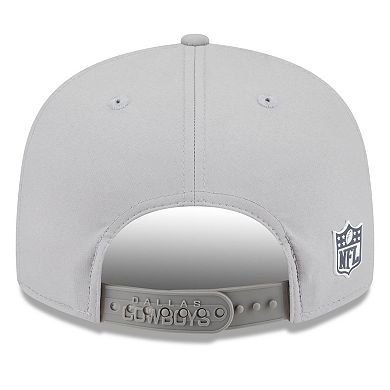 Men's New Era Gray Dallas Cowboys 2025 Sideline Split Panel 9FIFTY Snapback Hat