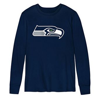 Preschool College Navy Seattle Seahawks Primary Logo Long Sleeve T-Shirt