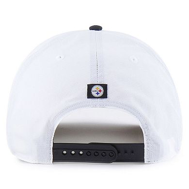 Men's '47 White/Black Pittsburgh Steelers Suburbia Hitch Two-Tone Adjustable Hat